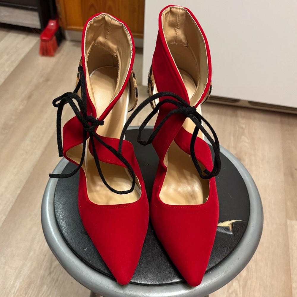Brand New Red and Cheetah Print High Heels!